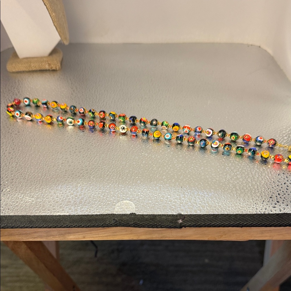 Vintage Venetian Marano Glass Colorful Beaded Necklace - Picture 9 of 13